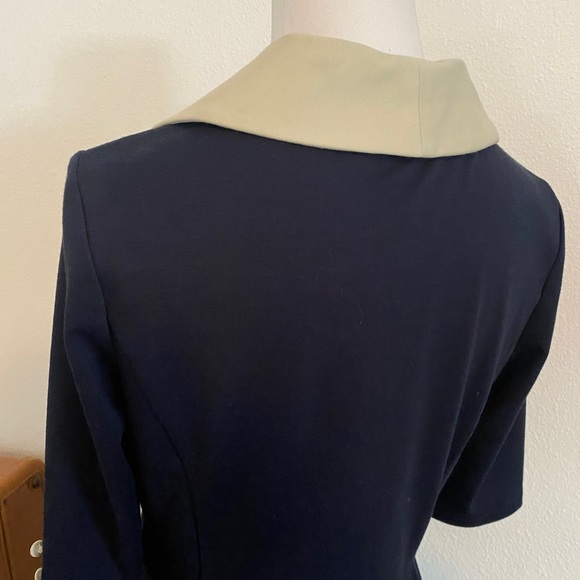 Miss Patina Vintage Style Parisian Port Peter Pan Collar Dress Navy Modcloth - Picture 6 of 8